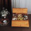 Traditional Wooden Nut Organizer Box – Multi-Compartment Storage for Serving