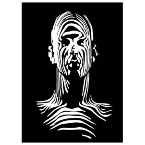 Unique Face Pattern Stencil for Crafting, Body Art & Bedroom Design