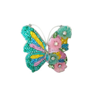 Vintage-Inspired Green Butterfly Brooch – Add Whimsy to Any Outfit