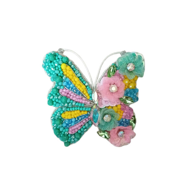 Vintage-Inspired Green Butterfly Brooch – Add Whimsy to Any Outfit (1)