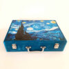 Wooden Pencil Case with Van Gogh Design – Artistic Stationery for School & Office (2)