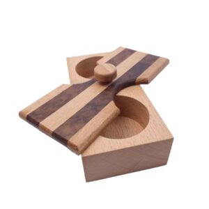 Wooden Tea & Snack Box Organizer with Rotating Lid Perfect for Decorative & Practical