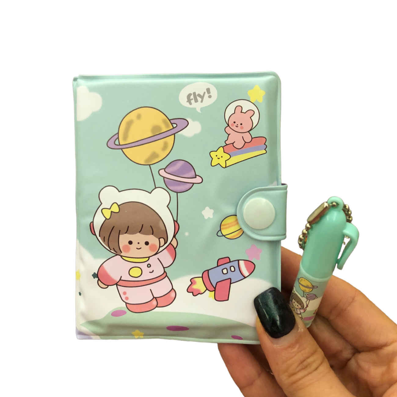 Adorable Astronaut Girl Notebook – Creative Lined Journal with Pen, 40 Sheets