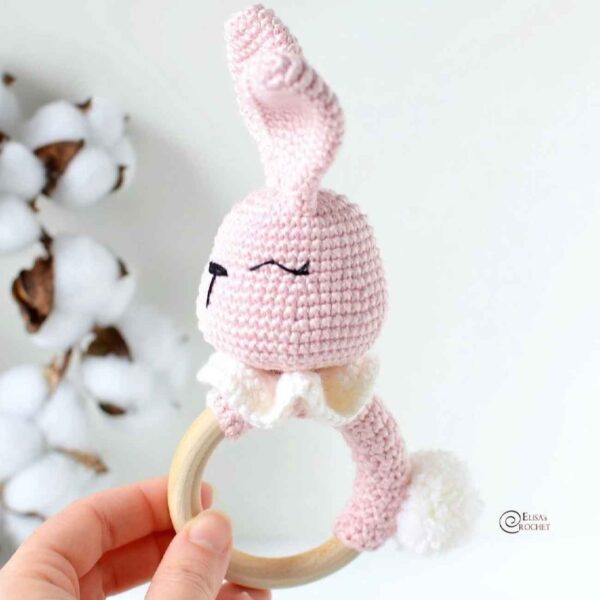 Adorable Handmade Bunny Rattle – Ideal for Baby Shower Gift
