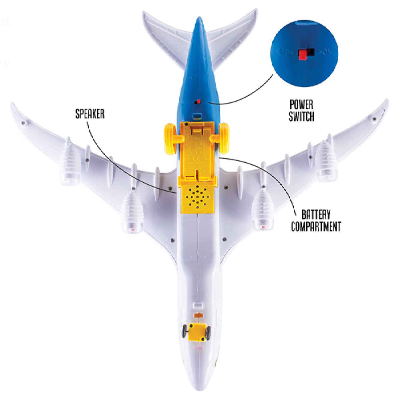 Airbus A390 Light-Up Toy Aircraft – Moves Forward with Auto Direction Change & Engine Noises