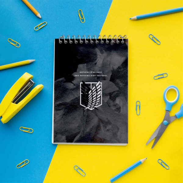 Anime Attack on Titan Spiral Bound 50 – Page Pocket Notebook – Durable Matte Velvet Cover