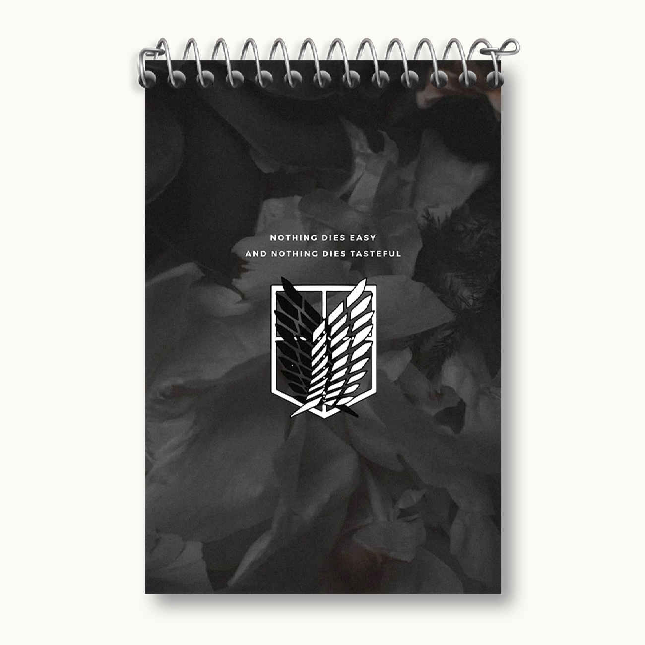Anime Attack on Titan Spiral Bound 50 - Page Pocket Notebook – Durable Matte Velvet Cover