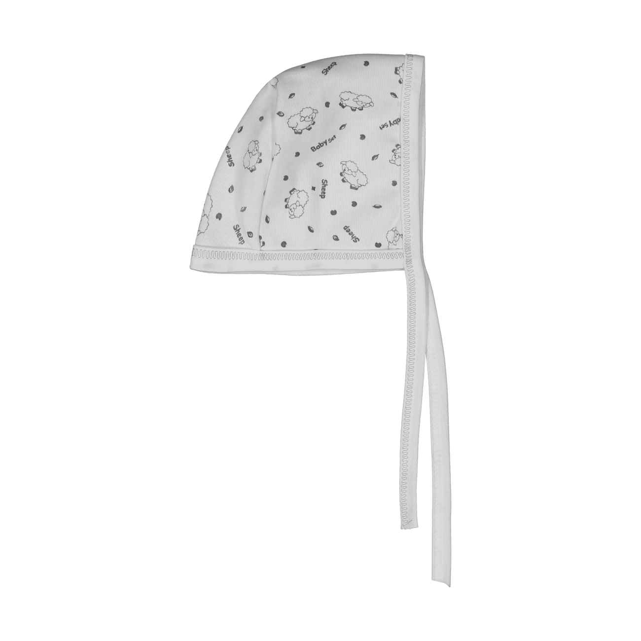 Baby Earflap Hat – Soft Cotton Tie-Up Hat with Adorable Lamb Design