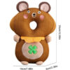 Baby Head Protection Pillow – Clover Bear Model – Soft Plush Cushion with Adjustable Straps