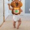 Baby Head Protection Pillow – Clover Bear Model – Soft Plush Cushion with Adjustable Straps