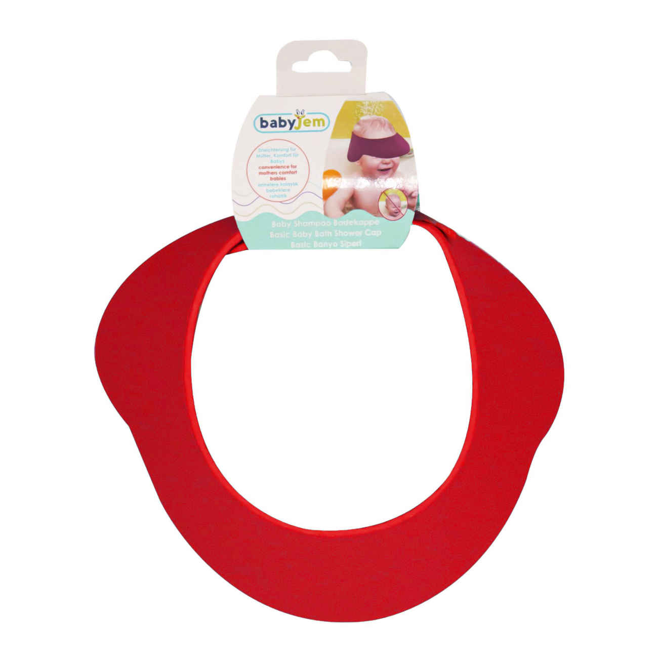 Baby Jem Soft Foam Adjustable Baby Shower Cap – Gentle Water and Shampoo Protection