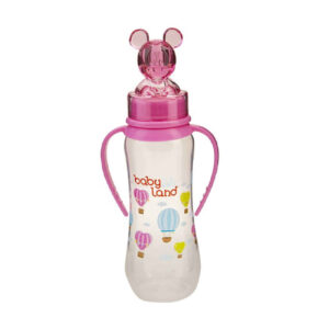 Baby Land Baby Feeding Bottle – Dual Handle & BPA-Free & Soft Silicone – 240ml