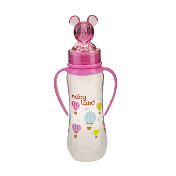 Baby Land Baby Feeding Bottle – Dual Handle & BPA-Free & Soft Silicone - 240ml (1)