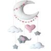 Baby Mobile – Perfect Nursery Decor for Infants with Elephant & Moon Design