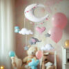 Baby Mobile – Perfect Nursery Decor for Infants with Elephant & Moon Design