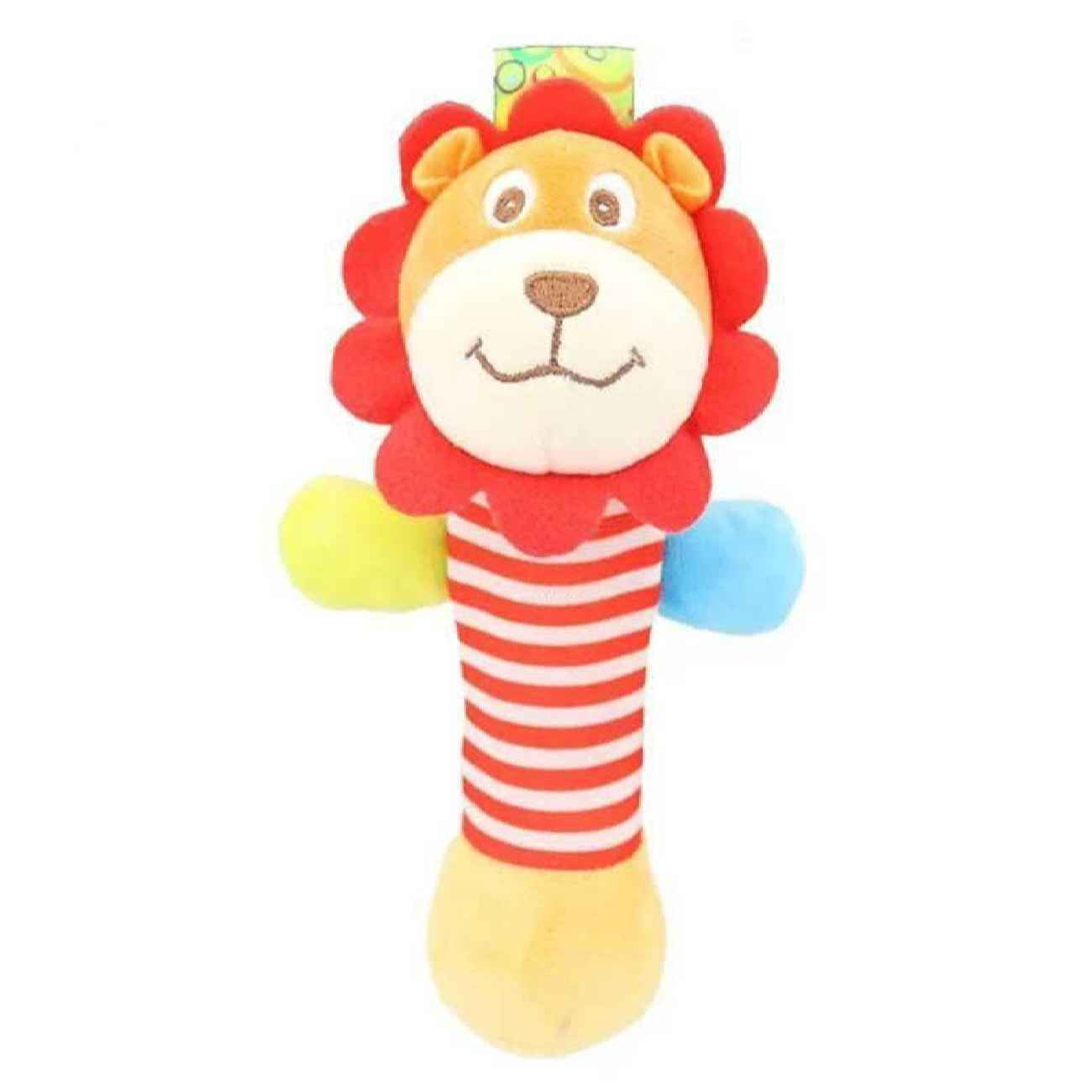 Baby Rattle with Animal Design and Whistle – Colorful & Entertaining