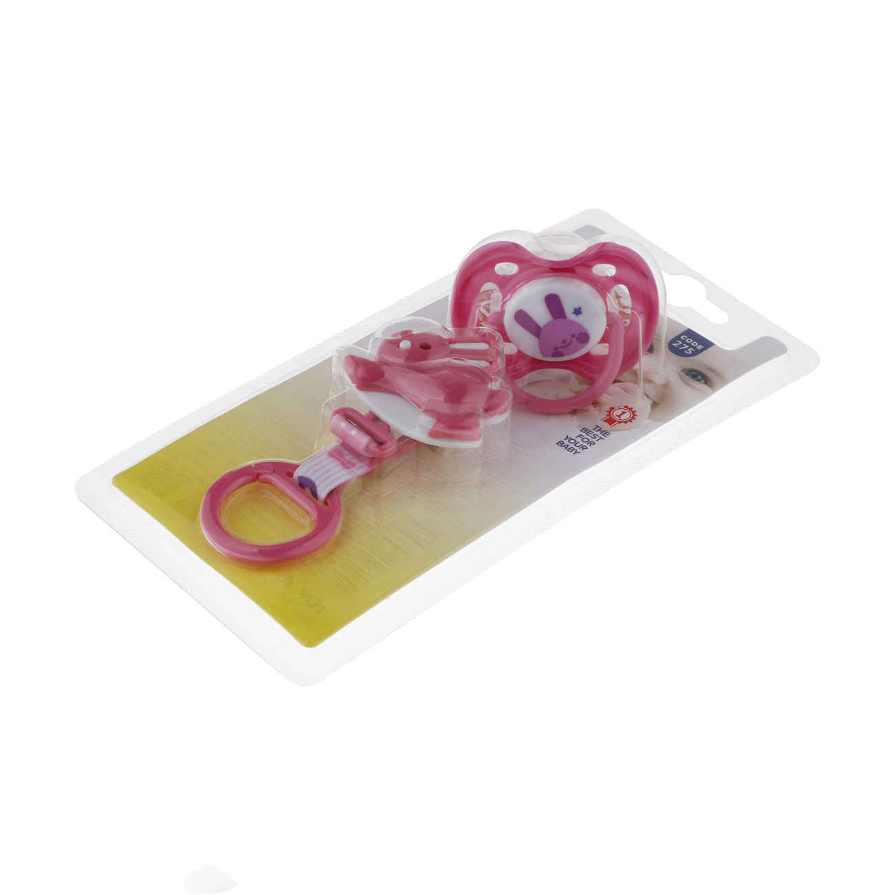 Babyland Elena Model Orthodontic Pacifier with Strap – BPA-Free & Comfortable and Safe