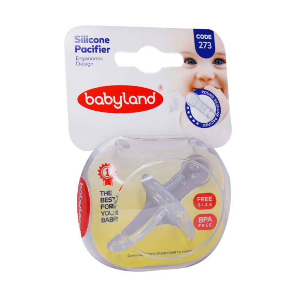 Babyland Orthodontic White Pacifier – Soft and Gentle for Your Baby