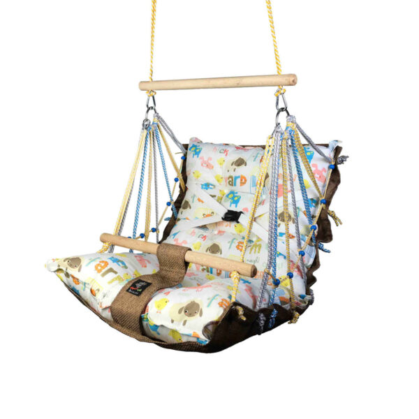 Best Baby Swing for Small Spaces, Big Comfort & Safety with Animals Design (2)
