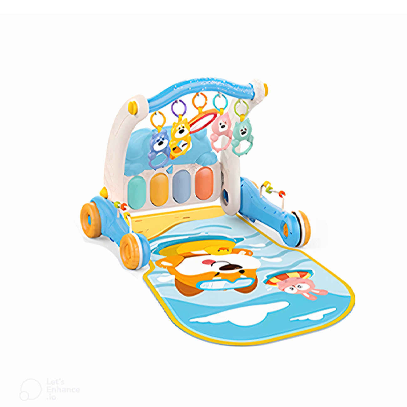 Blue Puppy Baby Walker – Lightweight Push Walker with Fun Design for Early Walking