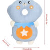 Blue Sea Lion Baby Head Protector Pillow – Adorable Star Pattern with Adjustable Straps
