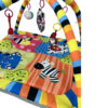 Checkered Animal Theme Baby Play Mat – Soft Micro Fabric with Hanging Toys