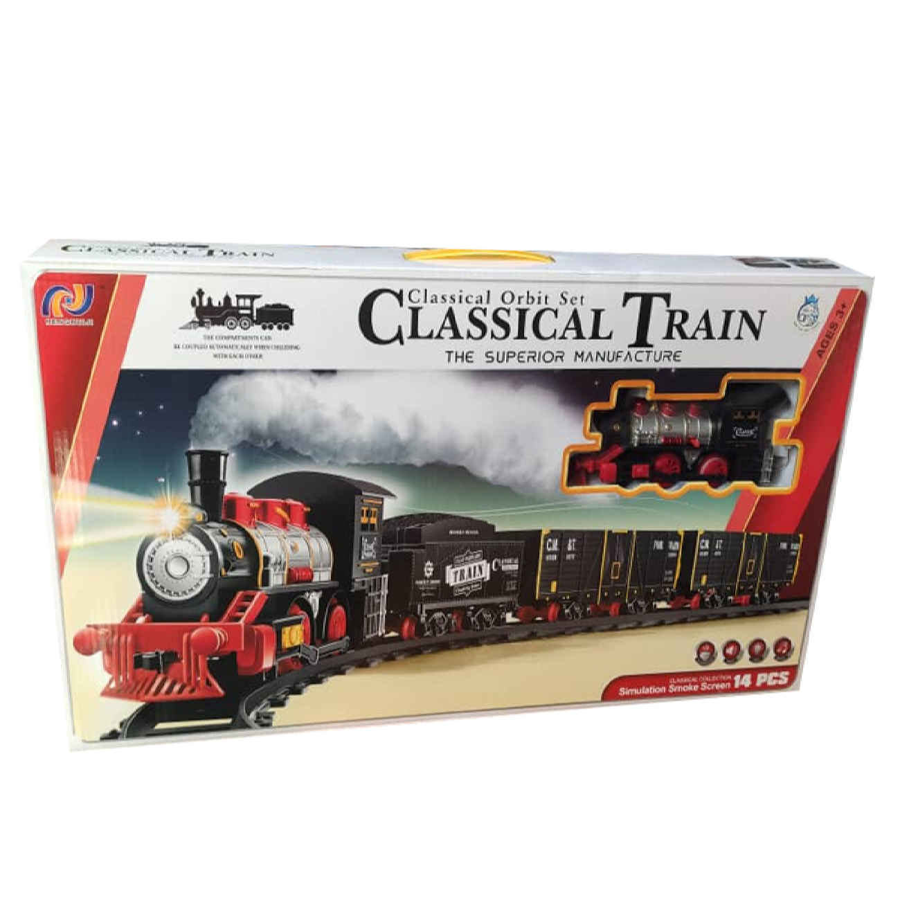 Classic-Style Toy Train Set for Kids – Safe Play, Endless Fun & Track Adventure