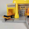 Construction Vehicle Parking Playset – Building Site Toy Kit with Plastic Construction Trucks