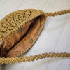Coral Handwoven Raffia Bag – Elegant Semi-Circle Tote with Textured Design