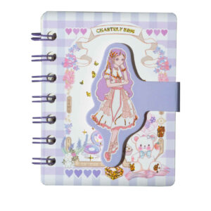 Cute Purple Fantasy Girl-Themed Notebook - 80 Sheets in Compact Size C7