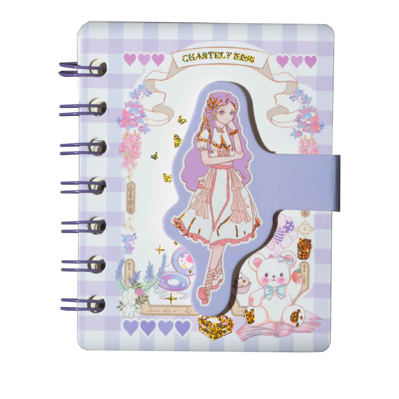 Cute Purple Fantasy Girl-Themed Notebook - 80 Sheets in Compact Size C7