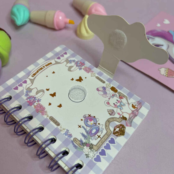 Cute Purple Fantasy Girl-Themed Notebook – 80 Sheets in Compact Size C7