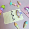 Cute Purple Fantasy Girl-Themed Notebook - 80 Sheets in Compact Size C7