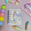 Cute Purple Fantasy Girl-Themed Notebook - 80 Sheets in Compact Size C7