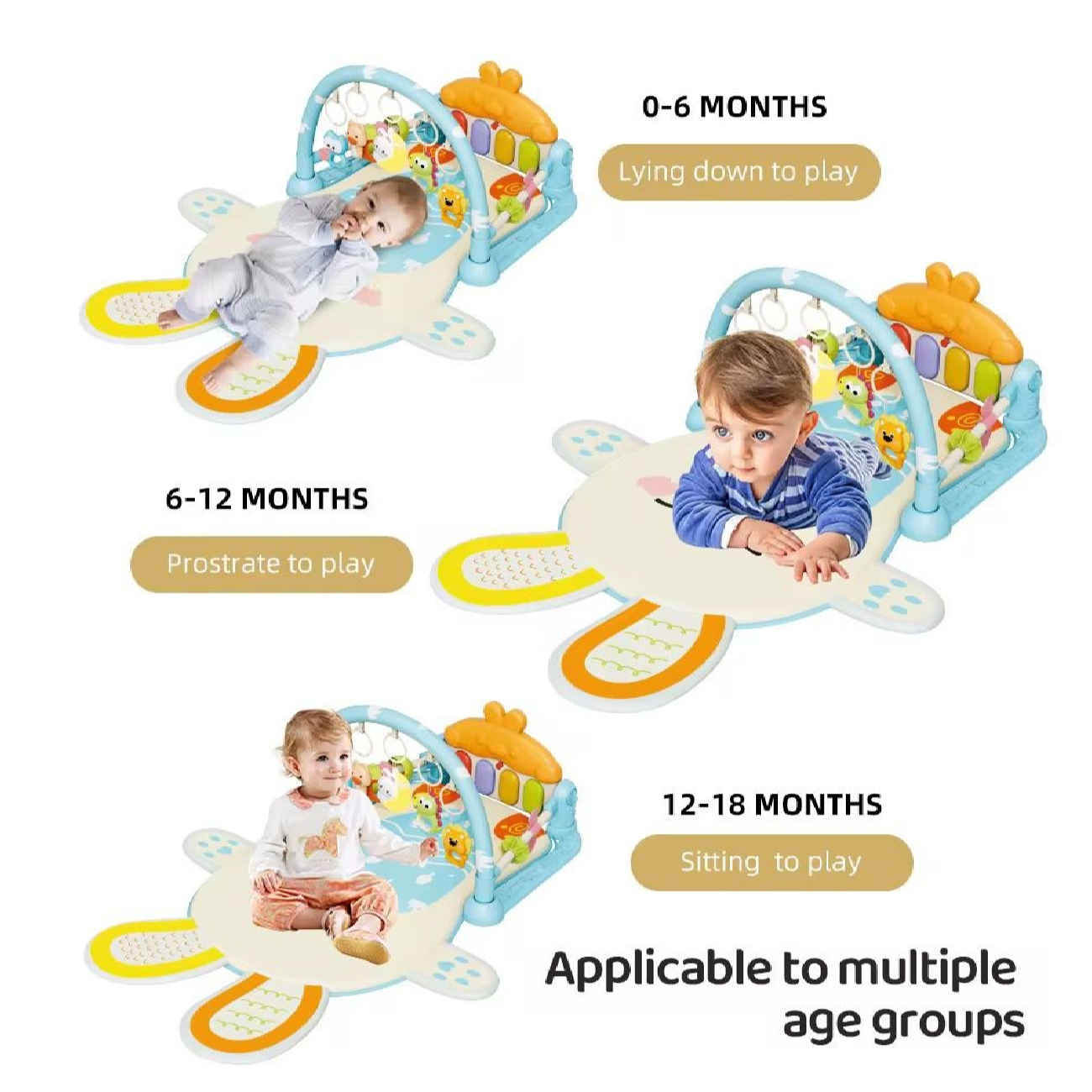 Cute Rabbit Themed Baby Mat for Play Sleep and Development