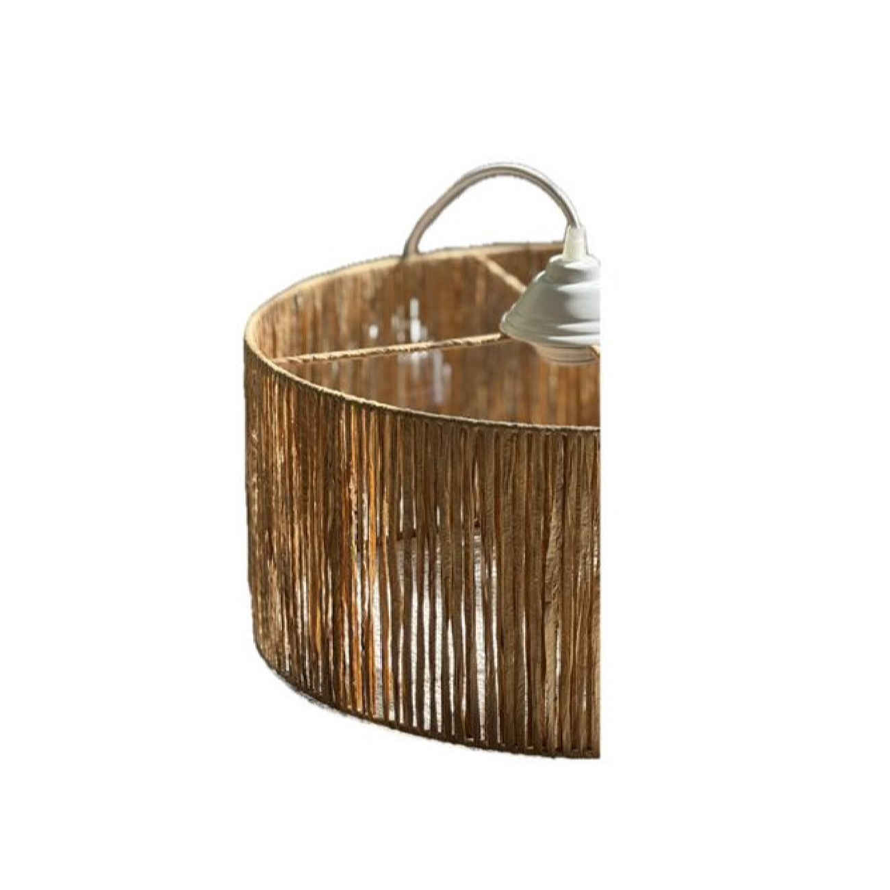 Cylinder Raffia Pendant Lamp – Boho Style Decorative Ceiling Light