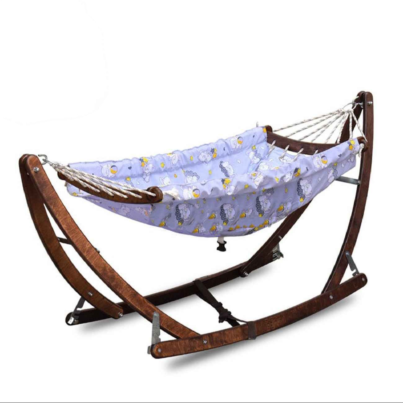 Danini Classic Wooden Baby Cradle – Portable Foldable Rocker for ...