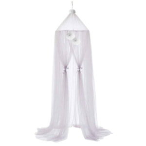Decorative Bed Canopy – Simple and Beautiful Net Design with Pom-Pom Touches