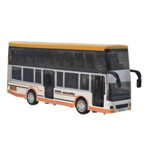 Die Cast Metal Double-Decker City Bus Toy – Pull-Back &  Musical - Opening Doors