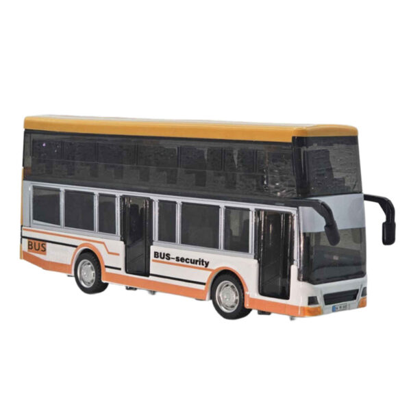 Die Cast Metal Double-Decker City Bus Toy – Pull-Back & Musical - Opening Doors (1)