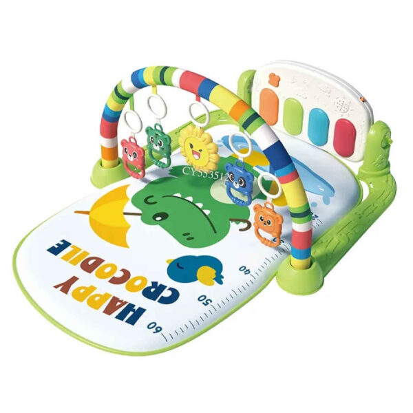 Dinosaur Play Mat with Umbrella Arch – Interactive Baby Activity Gym