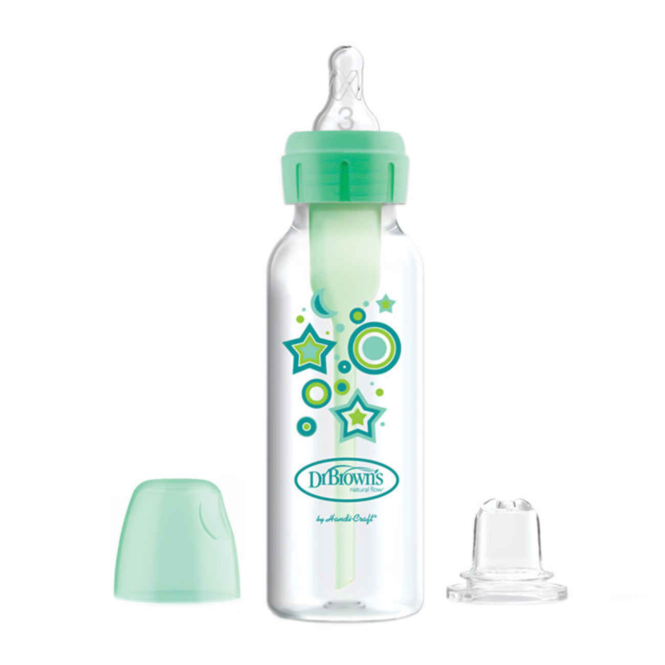 Dr. Brown’s  Anti-Colic Baby Bottle – Soft Silicone Nipple &  BPA-Free  250ml