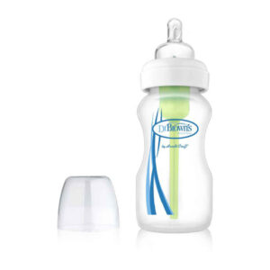 Dr. Brown’s Baby Feeding Bottle –  Durable Glass with Anti-Colic Design – 270 ml