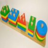 Educational Wooden Toy – Montessori Colorful Shapes Suitable for Kids
