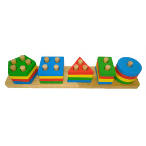 Educational Wooden Toy – Montessori Colorful Shapes Suitable for Kids