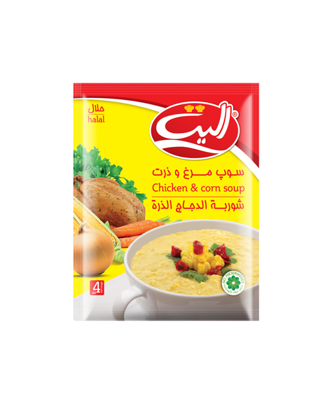 Elite Instant Powder Chicken & Corn Soup -  65gr