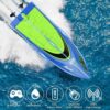 Fast Waterproof Blue-Green RC Boat with 2.4 GHz Remote Control – Perfect Gift for Kids