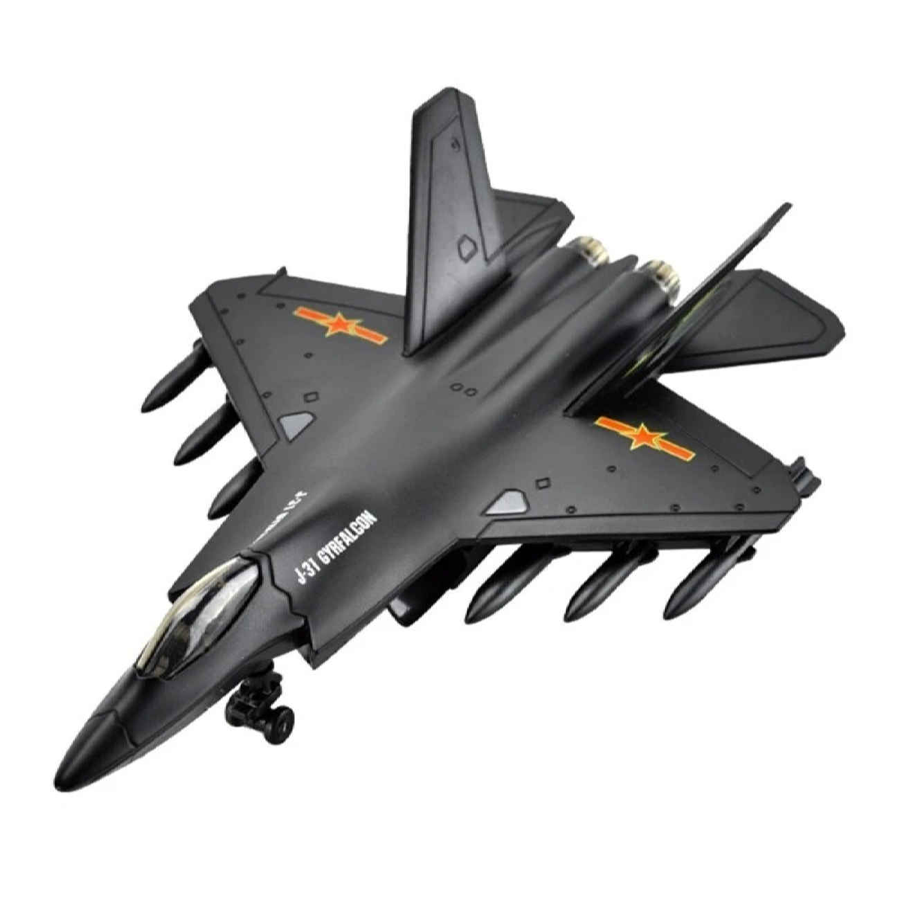 Fighter Plane Toy – Durable Collectible with LED Lights and Jet Sound for Kids