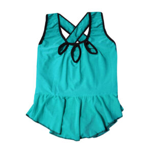 Girls’ Blue Dress with Matching Hat – Stylish Comfort in Size M