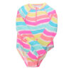 Girls’ Long-Sleeve Rainbow Swimsuit – Perfect for Sunny Days